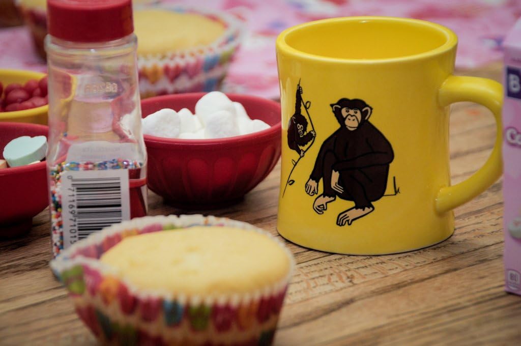 Best Cyber Deals 🔥 Wildini BittyMugs for Kids Giraffe/Chimpanzee - Toddler Mugs, 4oz Ceramic, BPA FREE Baby Mug, Montessori Preschool Mug, Children's Cup, Animal Mug, Hot Chocolate Mug Set, Espresso Mug, Gift for Kids