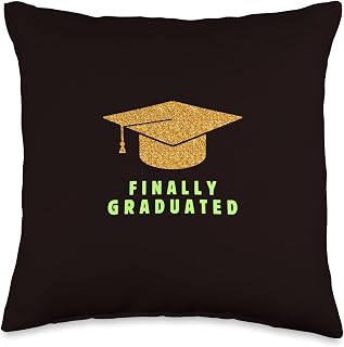 Finally Graduated Commencement Degree conferral Completion Throw Pillow