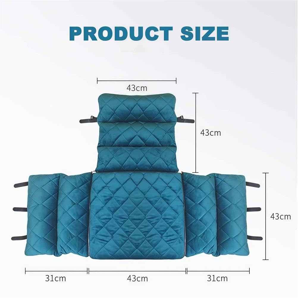 Cojines para silla de ruedas para aliviar la presión con fundas para reposabrazos, soporta coxis y espalda, diseño antideslizante para mayor comodidad