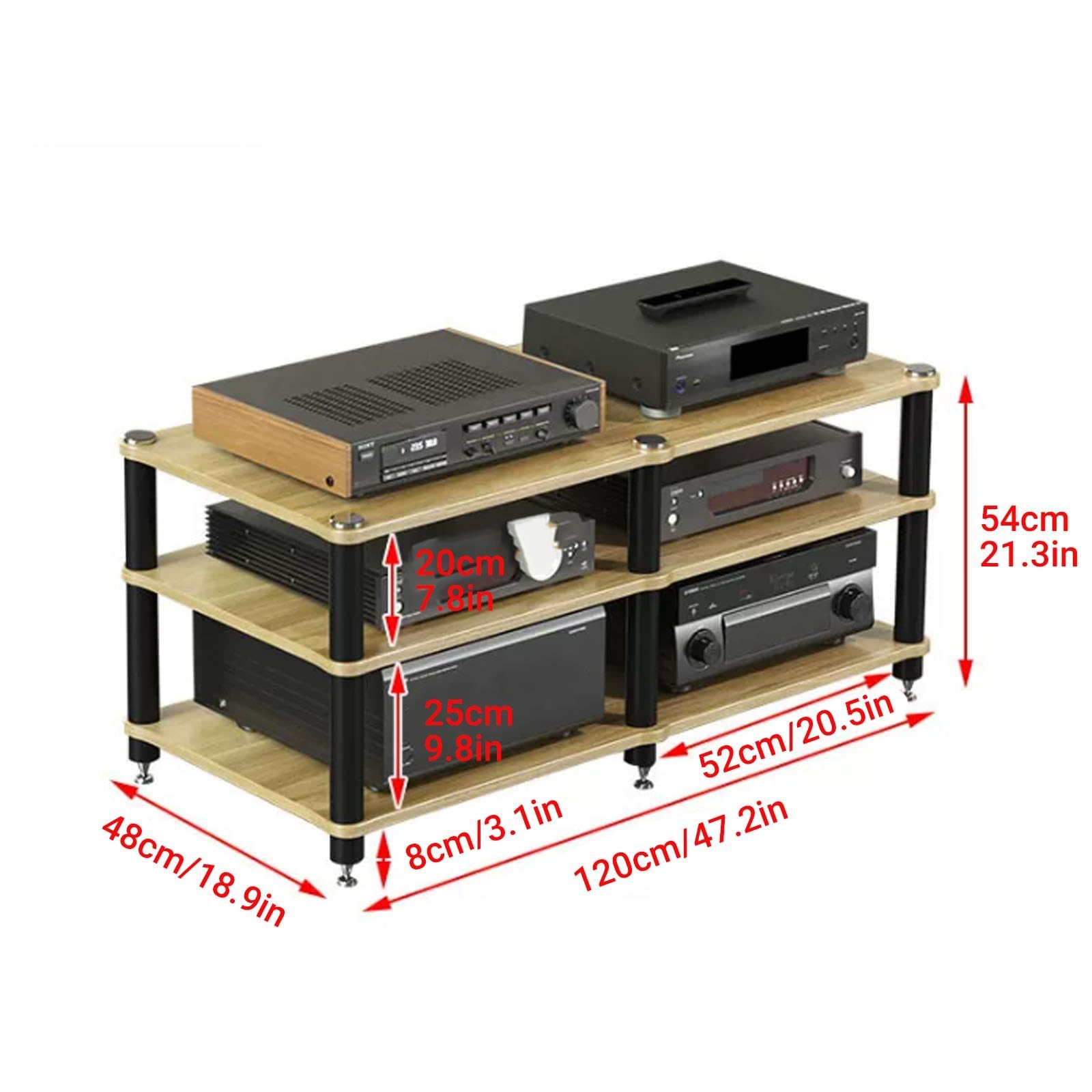 Moderno estante para videojuegos de 2/3/4 niveles, elegante solución de almacenamiento para TV, consolas de juegos y equipos multimedia con patas de acero inoxidable duraderas