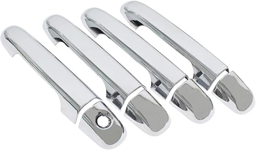 NewYall Cubierta de manija de puerta trasera delantera cromada para Hyundai Elantra 2007-2010 Kia Soul 2011-2013 exterior exterior exterior