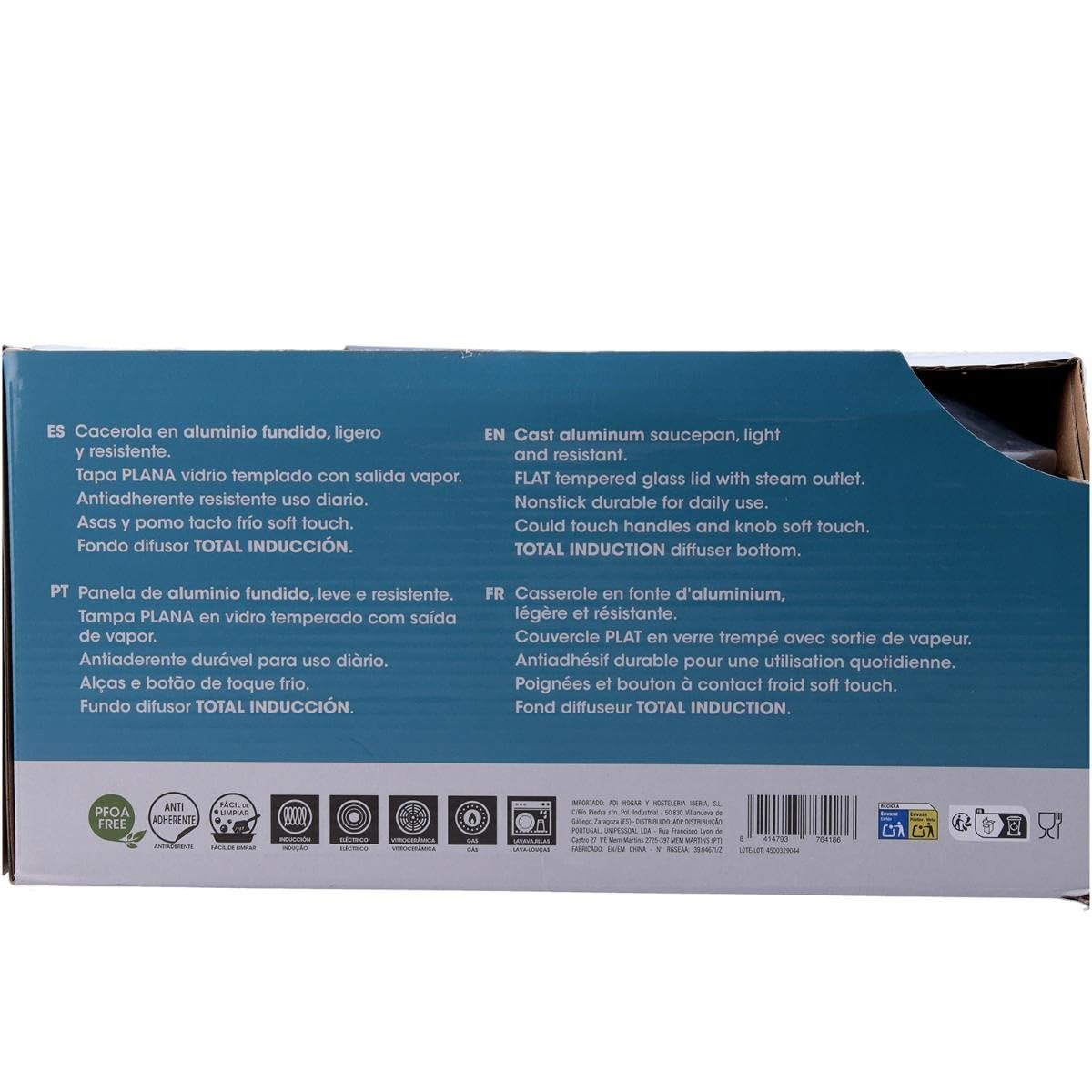 Quid Casseruola in alluminio pressofuso 32 cm - 9,2 l alluminio adatto vetroceramica adatto induzione 2 strati antiaderenti