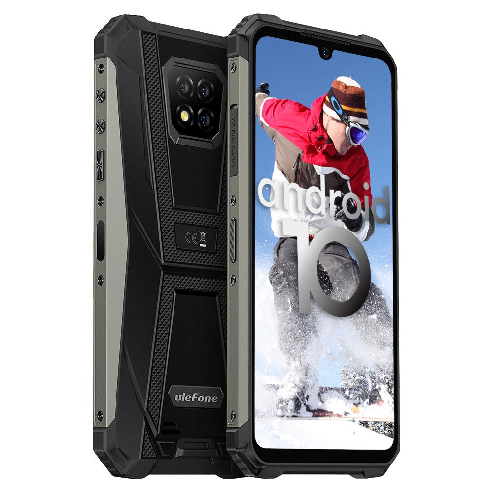 Rugged Smartphone Unlocked, Ulefone Armor 8 4GB + 64GB Android 10, 16MP Triple Waterproof Camera, IP