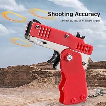 Amazon.co.jp: TOYERA ミニ輪ゴム銃のおもちゃ ポータブル キー