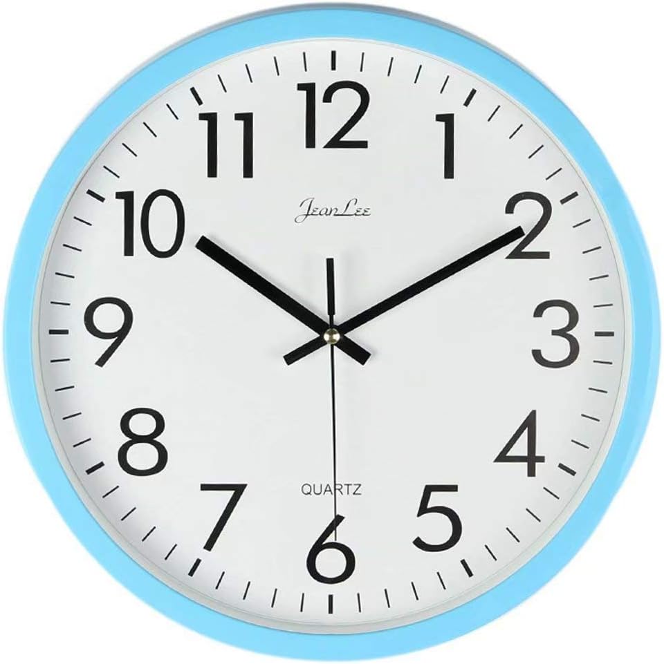 MvchennL Wall Clock for Children 10 inches Silent Non-Ticking Quartz Decorative Indoor Clock, Battery Operated Wall Clocks for Bedroom/Living Room/Guest Room/Study Room, Yellow: Kitchen & Dining