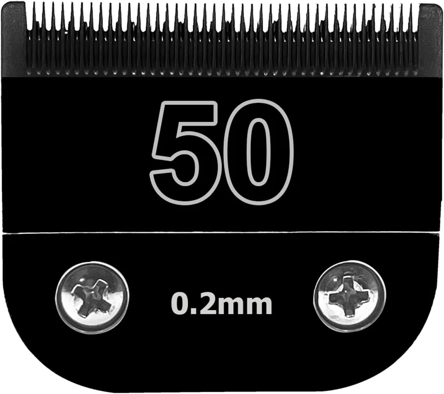Black Detachable Pet Dog Grooming Clipper Stainless Steel Blades Set，Compatible For Andis，Compatible For Oster，A5，Compatible For Wahl，KM10 Series Clippers(50-0.2mm)