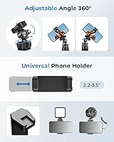 Vista 3 de UBeesize Trípode S, Trípode de lata calidad para teléfono, trípode flexible con obturador remoto inalámbrico, compatible con iPhone/Android Samsung
