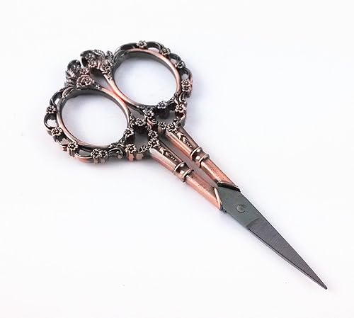 Miniatura 3 de Yueton - Tijeras de bordado de costura estilo europeo vintage (cobre)