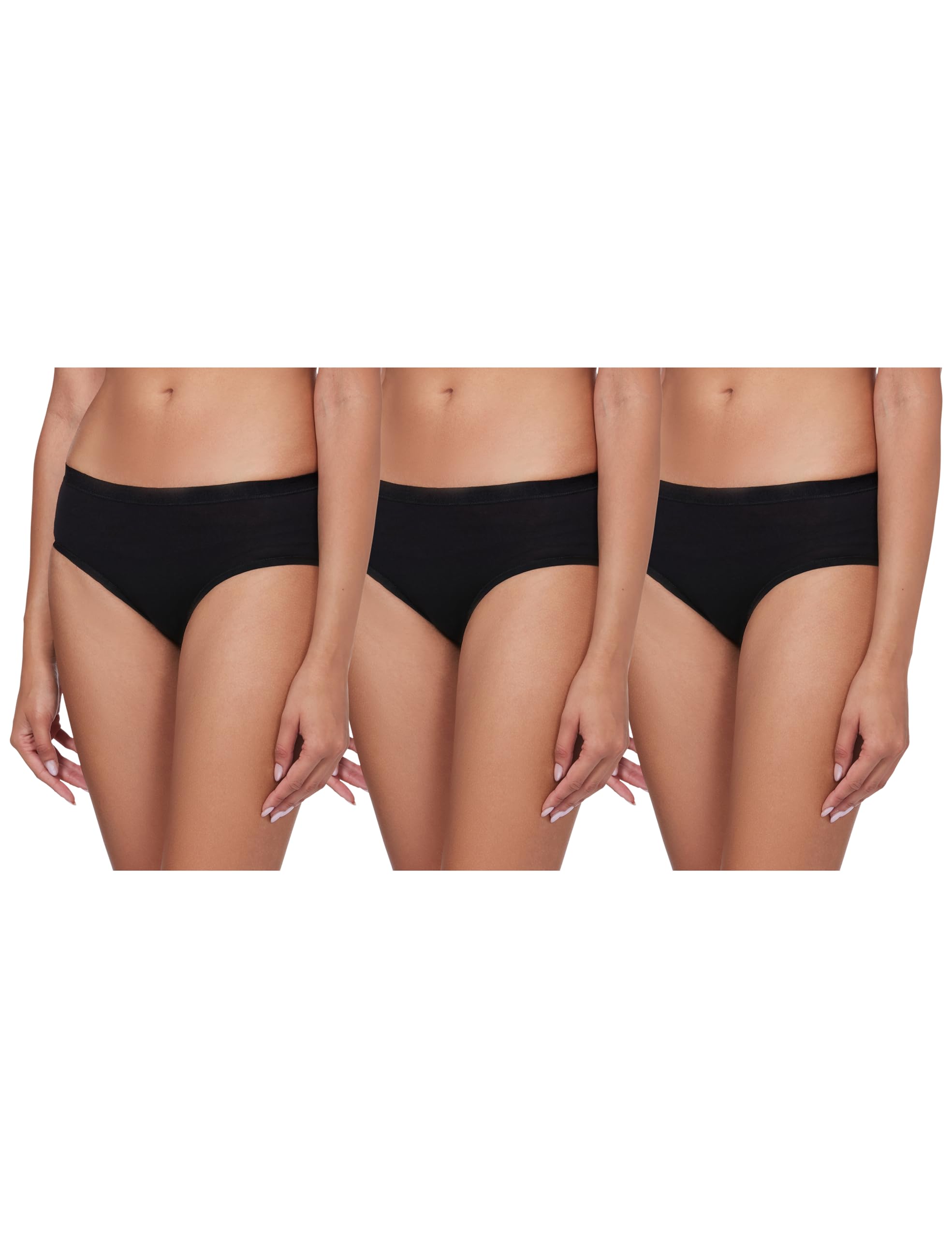 DiverseWomens Slim Fit Solid Hipster Panties -Pack of 3 (DCWPAP03C09L40)