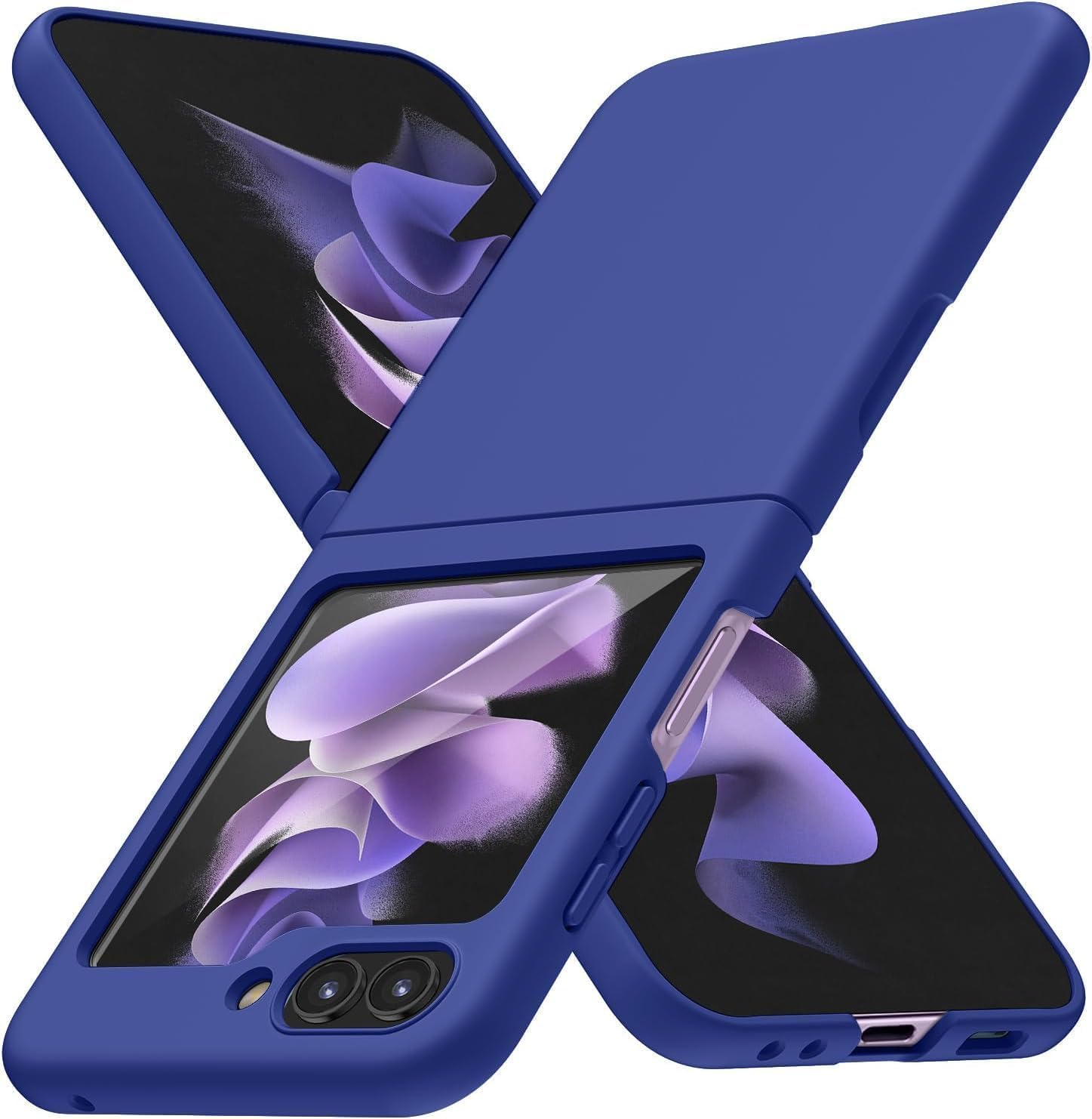Muzz Liquid Silicone Case for Samsung Galaxy Z Flip6 5G, Slim Case for Women, Soft Gel Rubber Ultra Thin Cases Silky Touch Anti-Scratch Shockproof Protective Cover for Samsung Z Flip 6 5G (Blue)