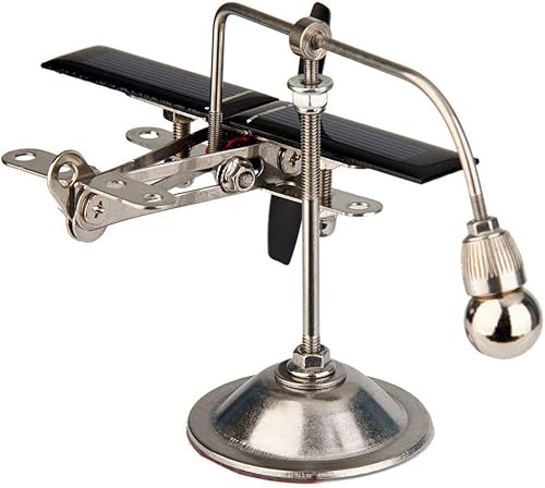 Miniatura 6 de Sunnytech Avión solar de equilibrio de juguete de avión negro hélice cinética arte equilibrio ciencia descompresión juguete de oficina en casa para