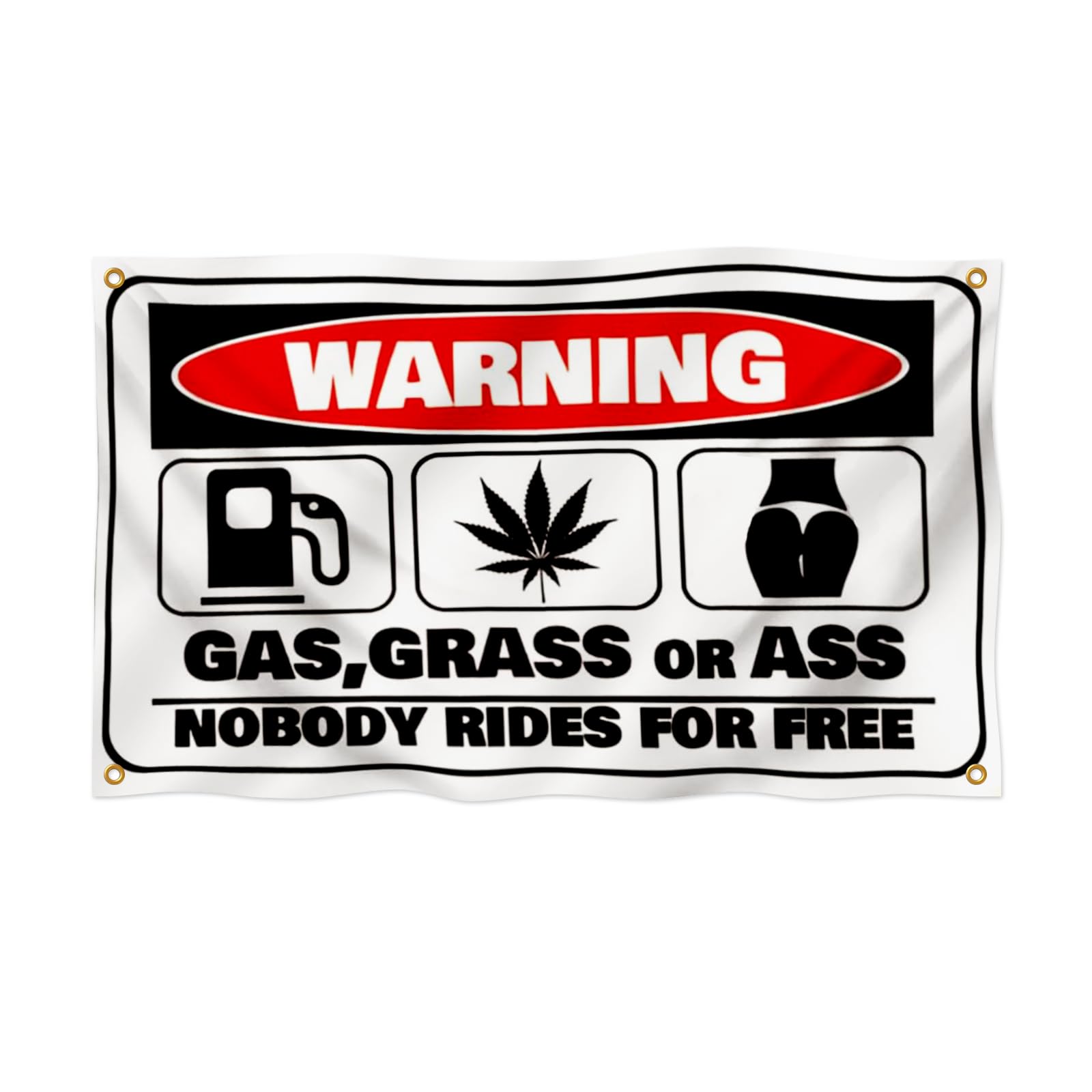 Tapisserie drapeau Gas Grass Or Ass grand format 1,5 x 2,4 m maison