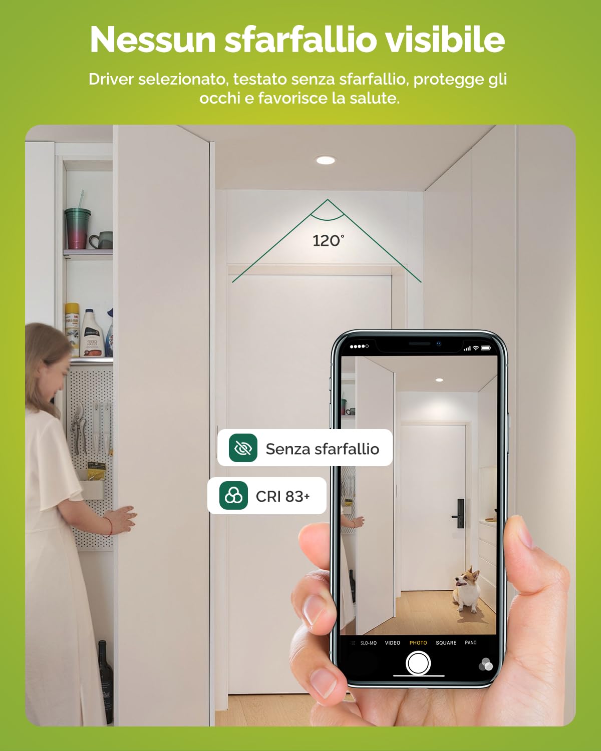 Fondiiz Set di 20 Faretti LED da Incasso per Cartongesso Dimmerabili, 220V 5W Faretti LED Soffitto Incasso Luce Calda Luce Naturale Luce Fredda, IP44 faretti da incasso foro 68 mm, Diametro 88 mm