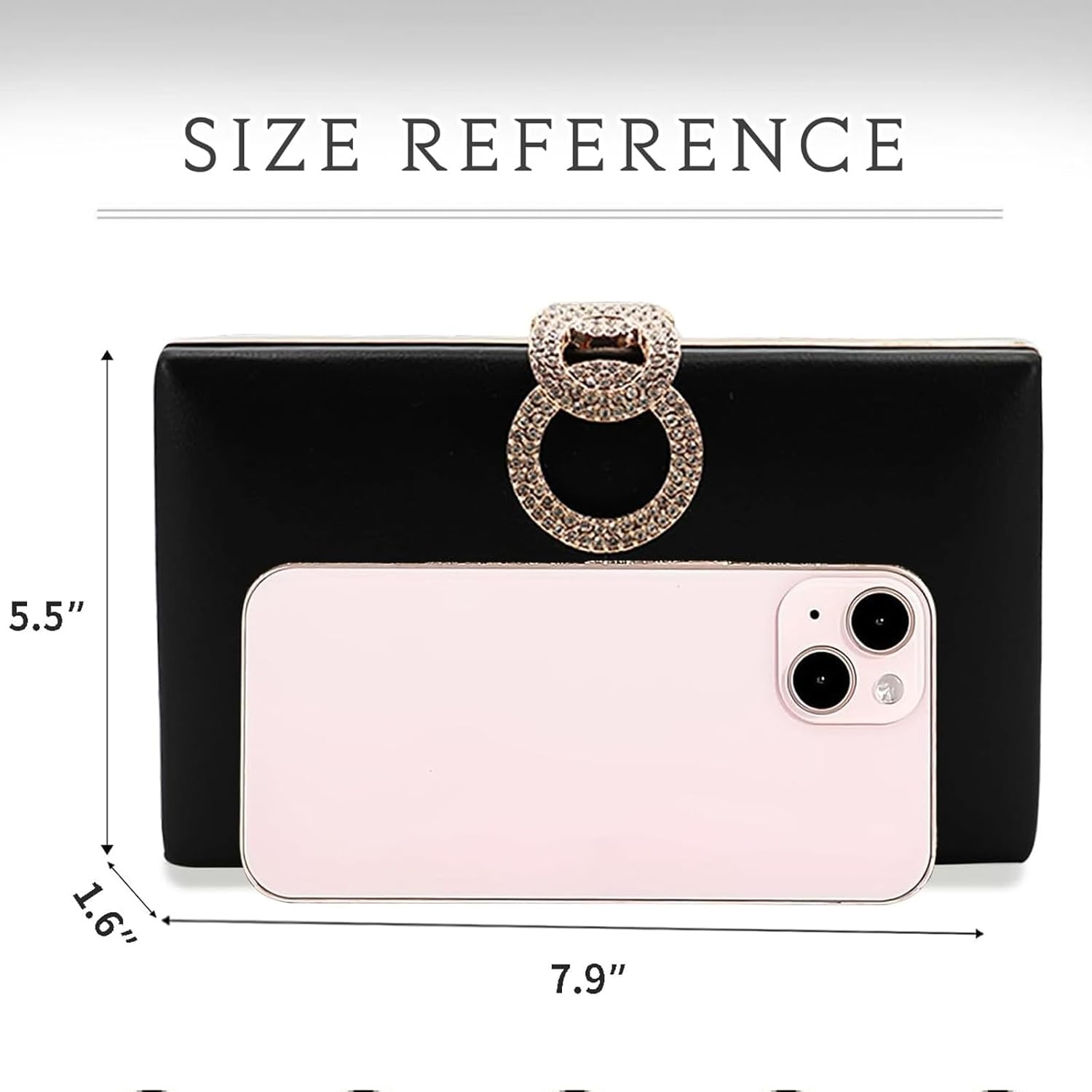 Clutch Purse for Women, Evening Bag with Removable Chain Strap Elegant Handbag for Wedding/Prom/Cocktail/Party - Image 5