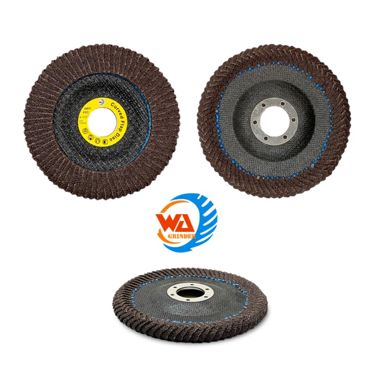 Miniatura 7 de WA 5PCS - 4 12"x78", alúmina calcinada, disco de alúmina curva 80# para soldadura de filete, tipo radial curva, disco de lijado de amoladora