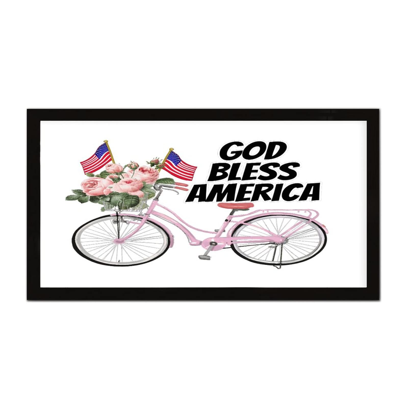 Cadre inspirant en bois God Bless America idée cadeau maison