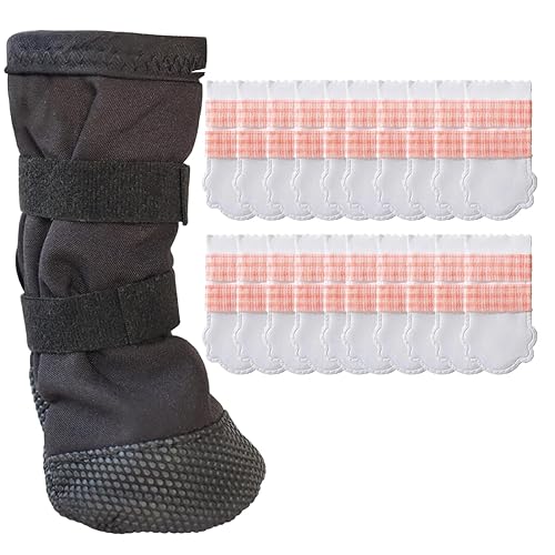 KBRPEY Zapatos Perro Antideslizantes para Protectores de Patas con 20 Unidades Caninos Desechables Calcetines…