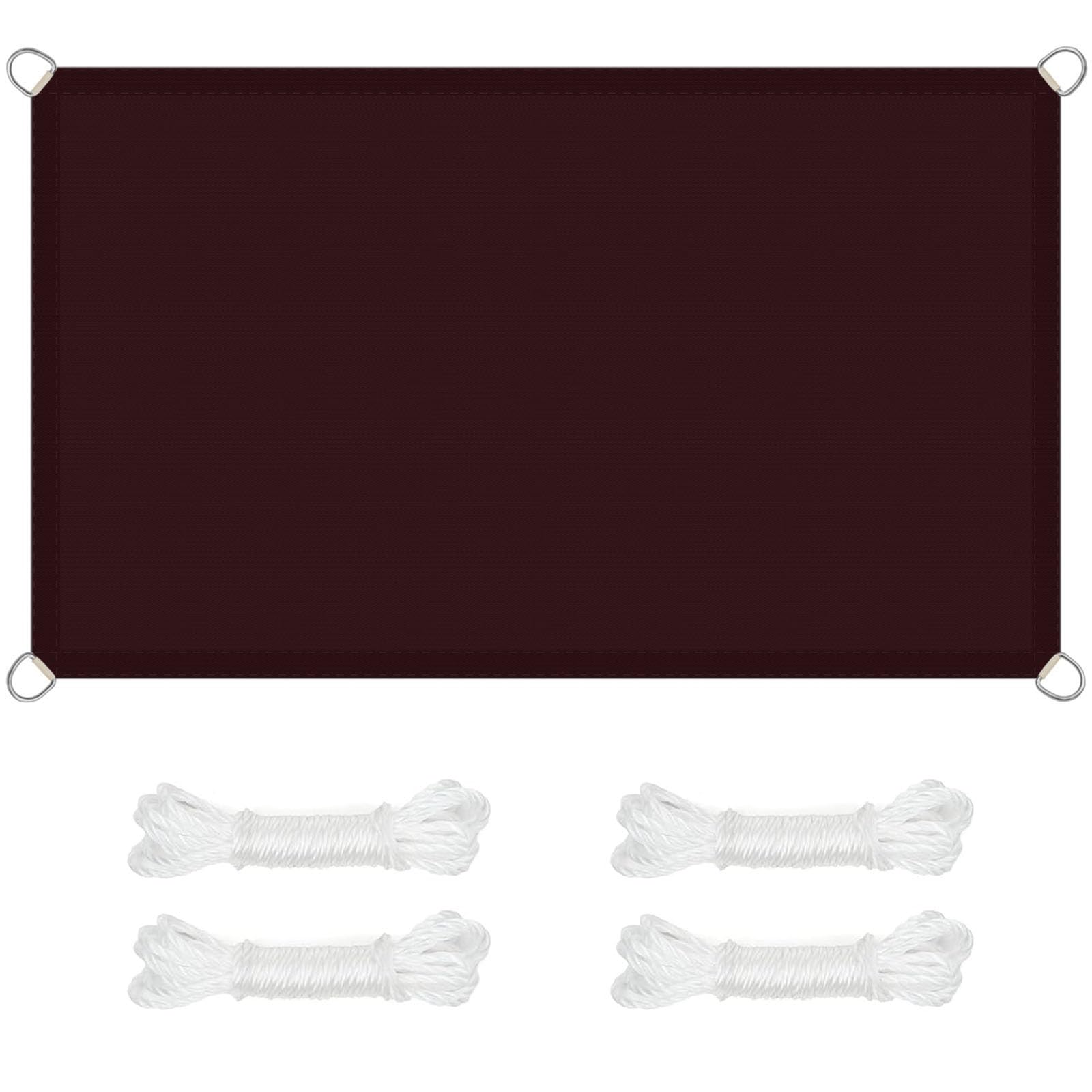 Voile d'ombrage imperméable anti-UV 7 x 8.5 m grande bâche de terrasse étanche vin rouge