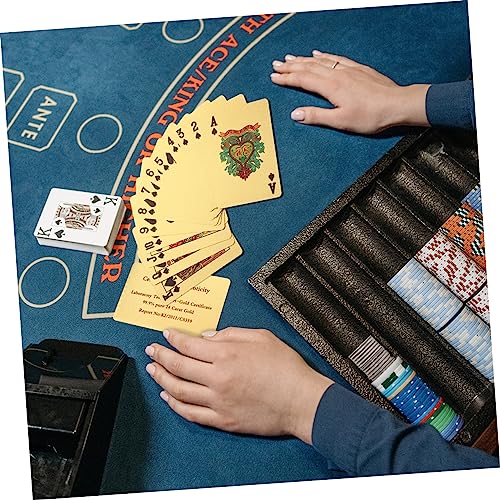1satz wasserdichte Goldfolie Pokerkarten Für Partyspiele Für Trickspiele Und Outdoor-aktivitäten Langlebig Und Leicht Zu Transportieren – Bild 5