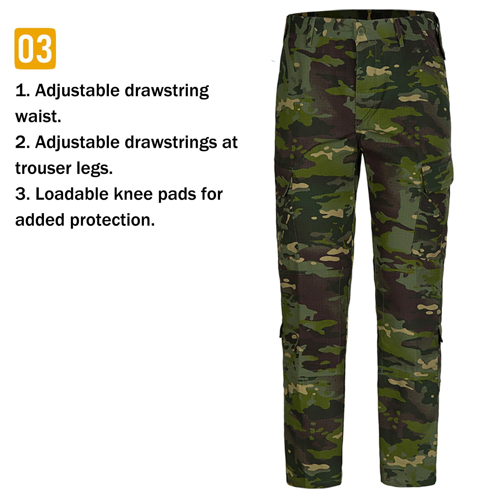 Traje de Camuflaje Militar para Caza Paintball Chaqueta y Pantalones Talla M Negro