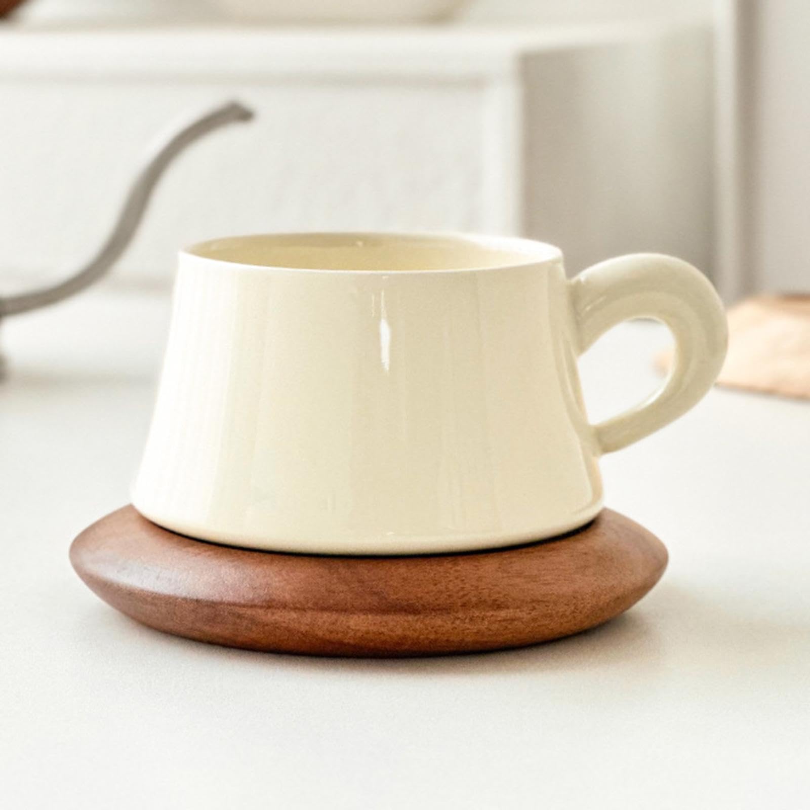 Tazza Da Caffè in Ceramica con Piattino, 300 Ml, per Ufficio, Feste, Bar