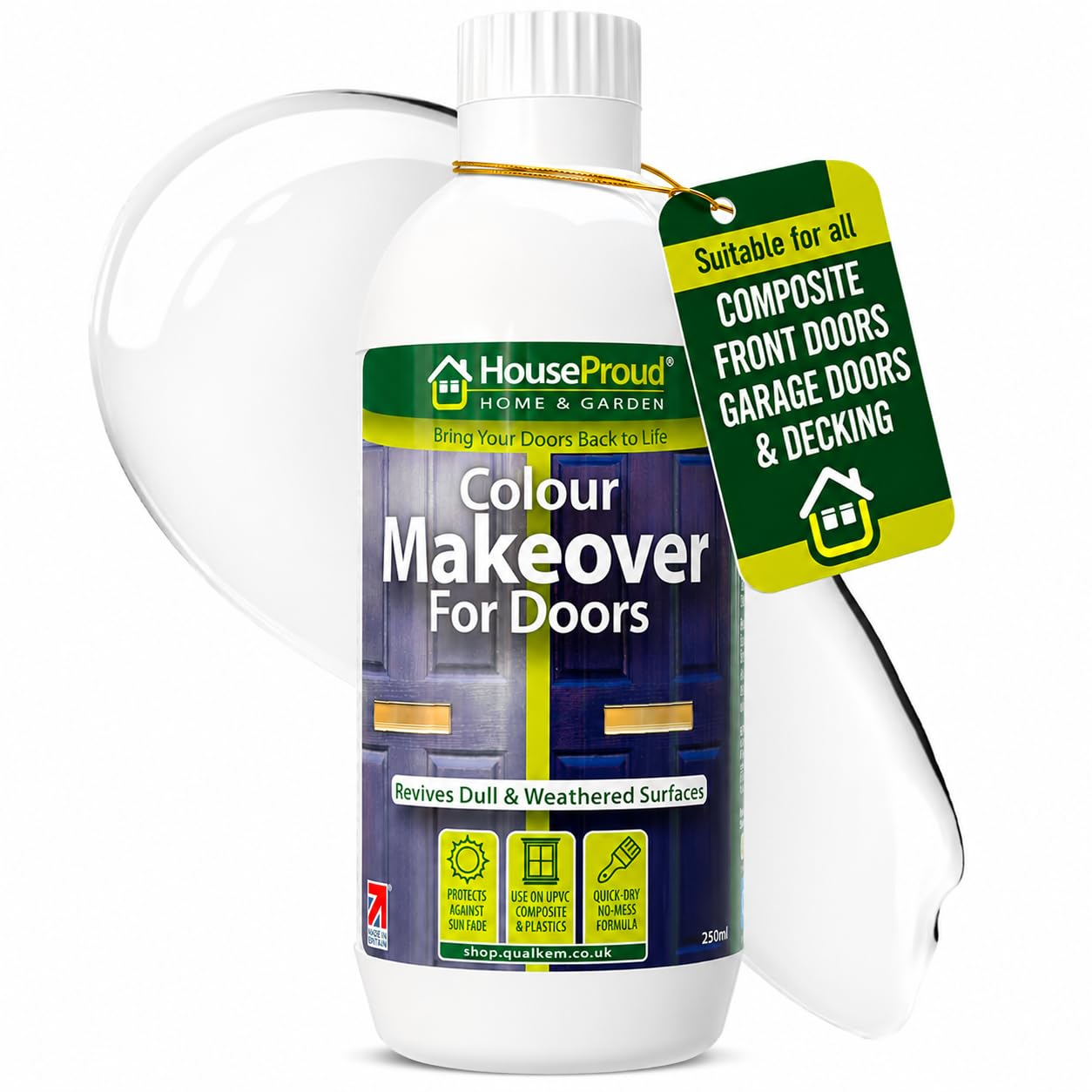 Houseproud White/Black/Anthracite Upvc & Composite Door Colour Restorer 250Ml – Revives Faded Doors & Frames