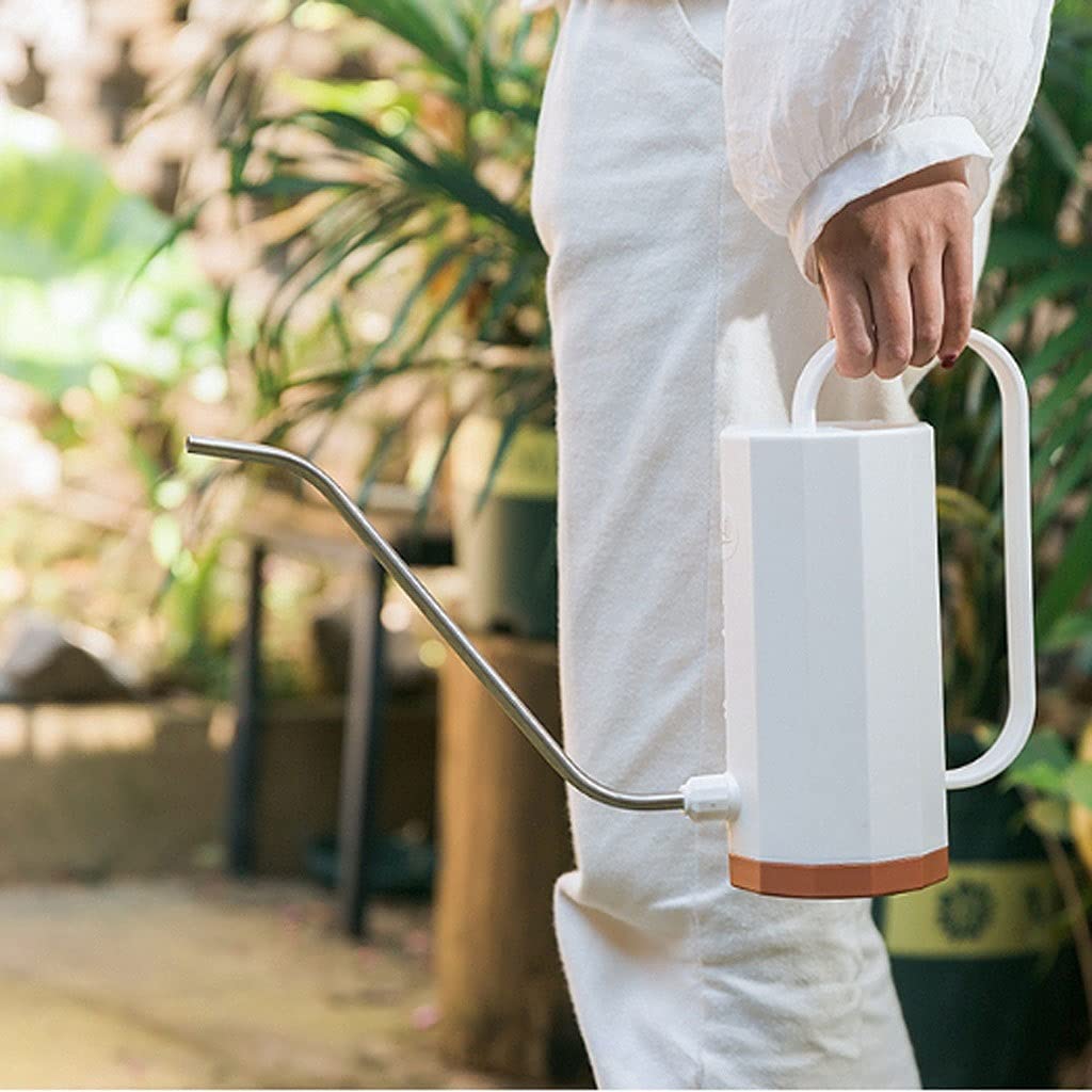 Esta regadera de jardín, regadera de plástico de 1200 ml, regadera para Plantas de Interior con Boquilla Larga, regadera pequeña para Plantas de Exterior, Interior, casa y jardín, regadera p