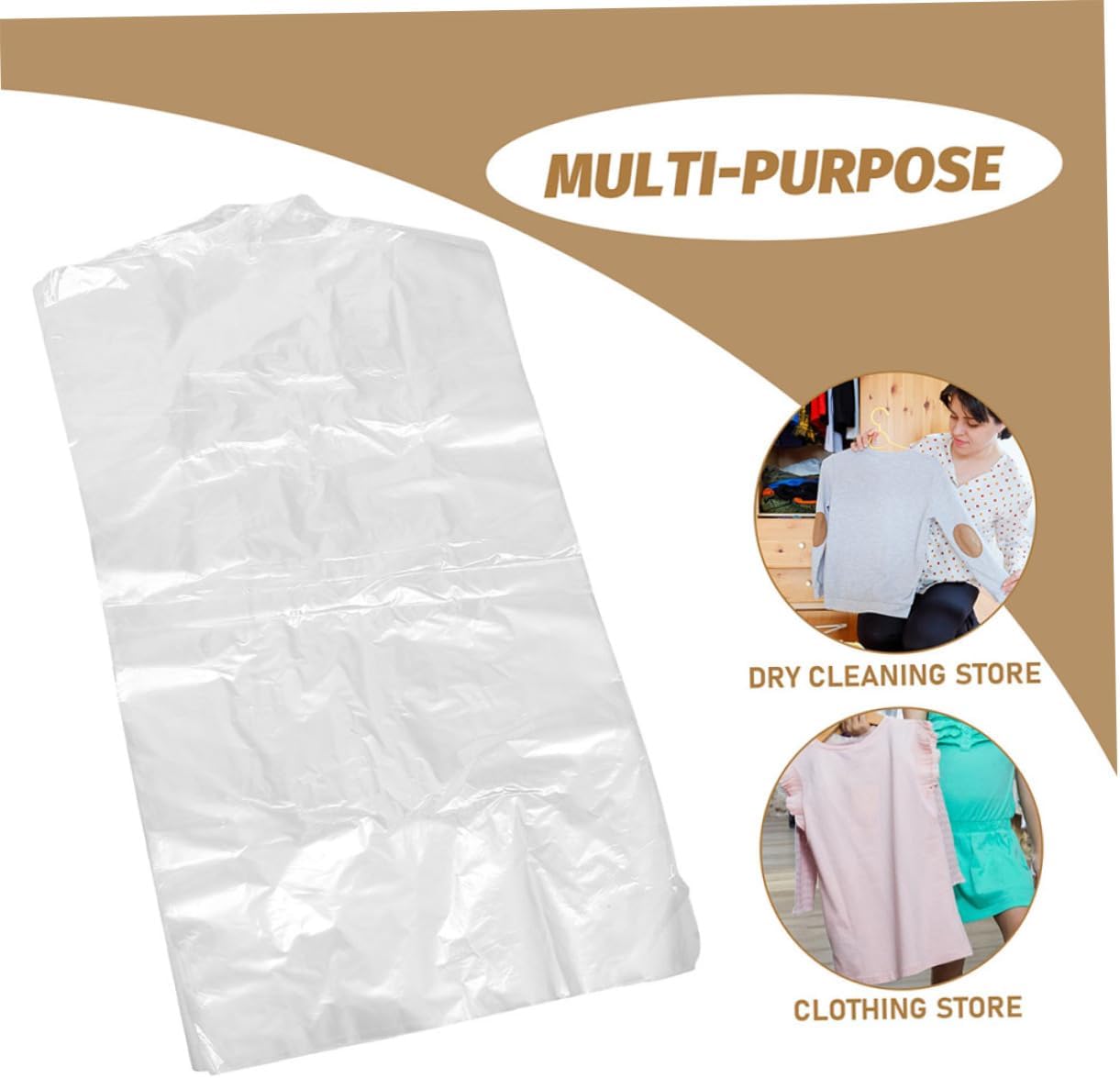 40pcs Clothes Cover Garment Storage Bag for Moving Protective Hanging Garment Bags for Clean and Dust Clothing Storage