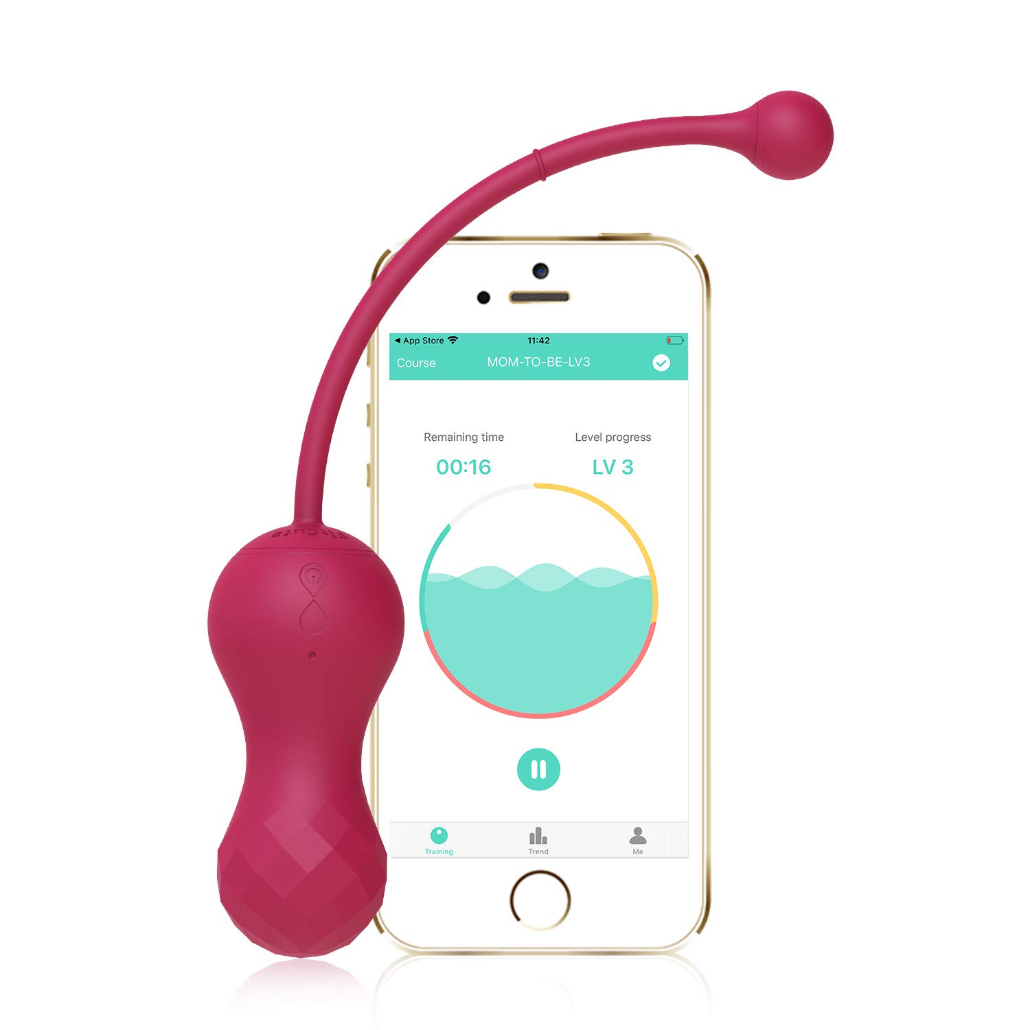 Fitcute Kegel Exerciser with App Pelvic Floor Strengthening Device for Women Ben Wa Balls for Beginn
