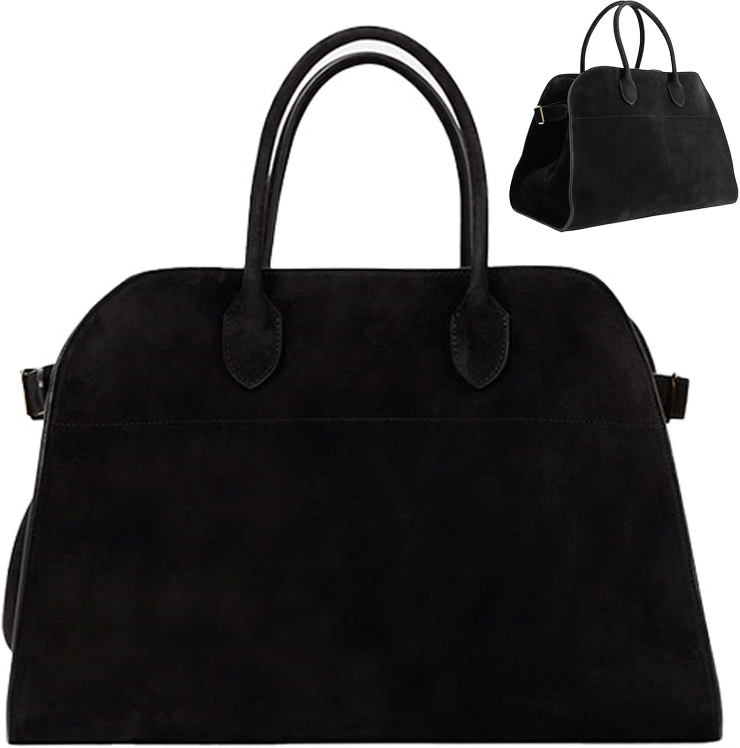 Soft Faux Suede Tote Bag for Women – Vintage Top-Handle Satchel Handbag, Large Capacity Shoulder Hobo Purse for Work