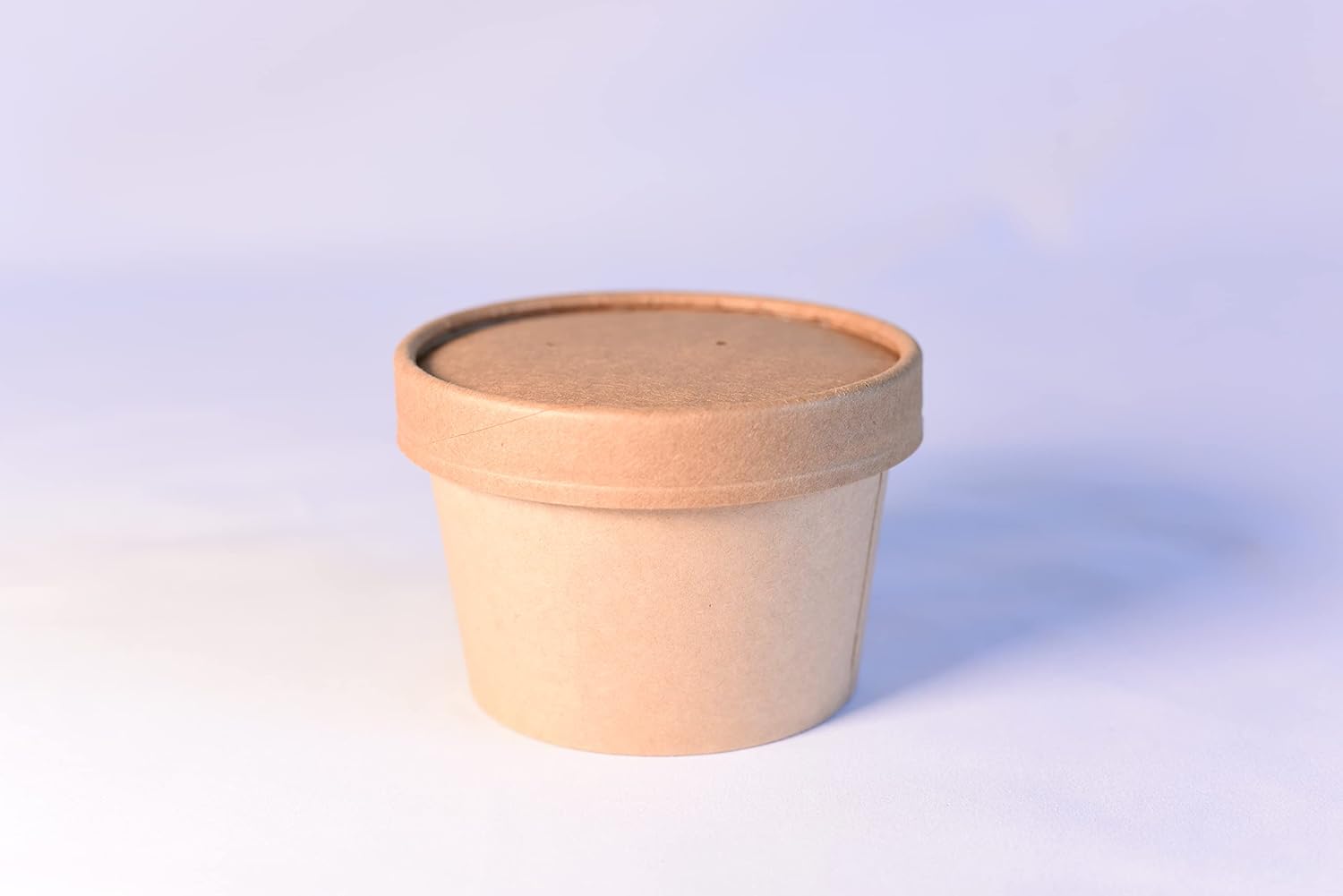 Packnwood 210SOUPCOK8 8 oz. Brown Kraft Soup Cup with Kraft Paper Vented Lid