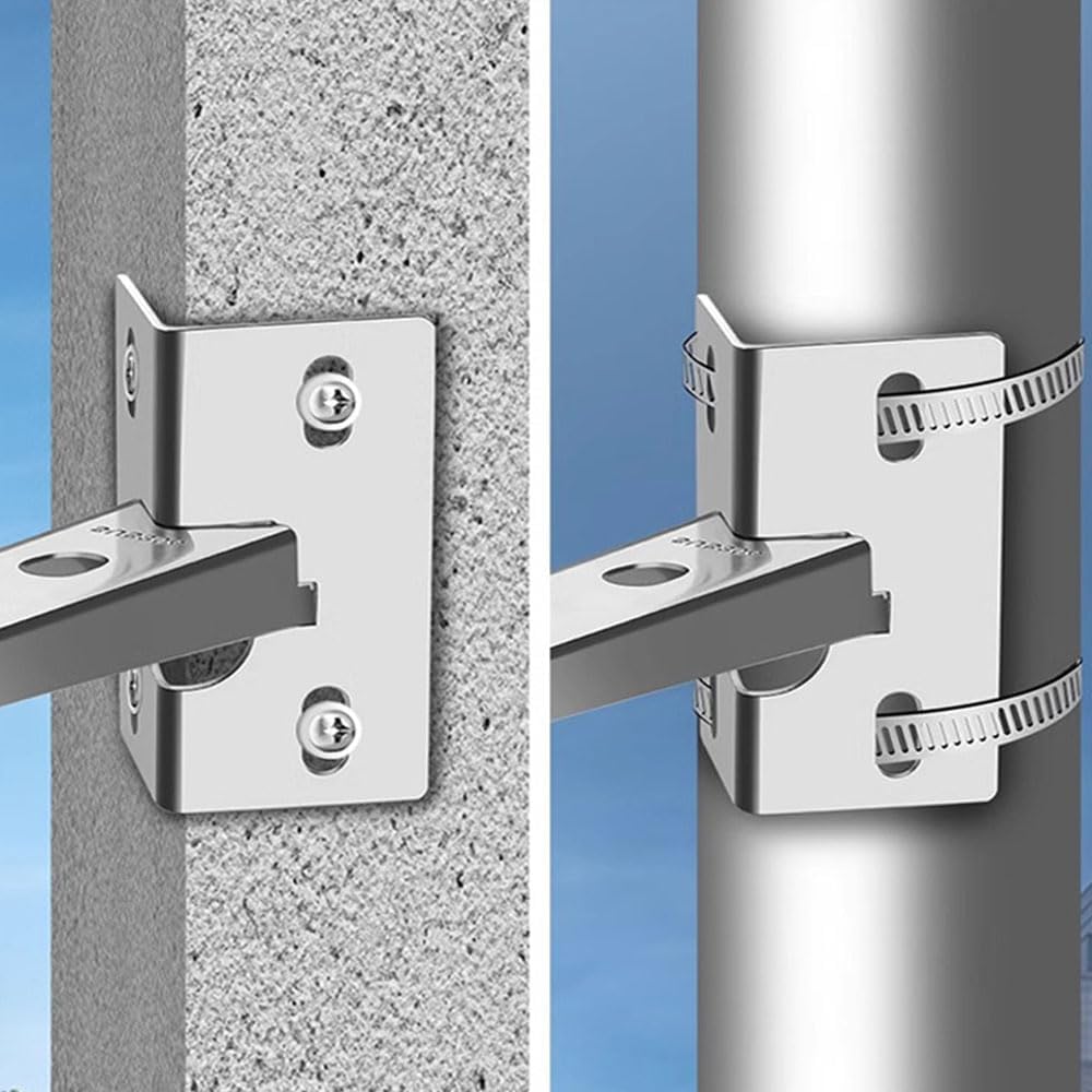 Camera Wall Mount Extension Arm Bracket Set, 304 Stainless Steel Heavy Load for Home Outdoor Surveillance(Set E)