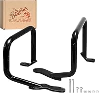 YJANDMT Black Aluminum Saddlebag Guards Rear Crash Bars for Harley Softail Sport Glide FLSB 2018-2023 & Low Rider ST FXLRST 2022-2024