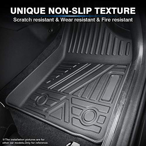 Kust All Weather Floor Mats For 2018-2023 Volkswagen Vw Tiguan Custom Fit Floor Liner 1St & 2Nd Row Liners Non-Slip #TOP2