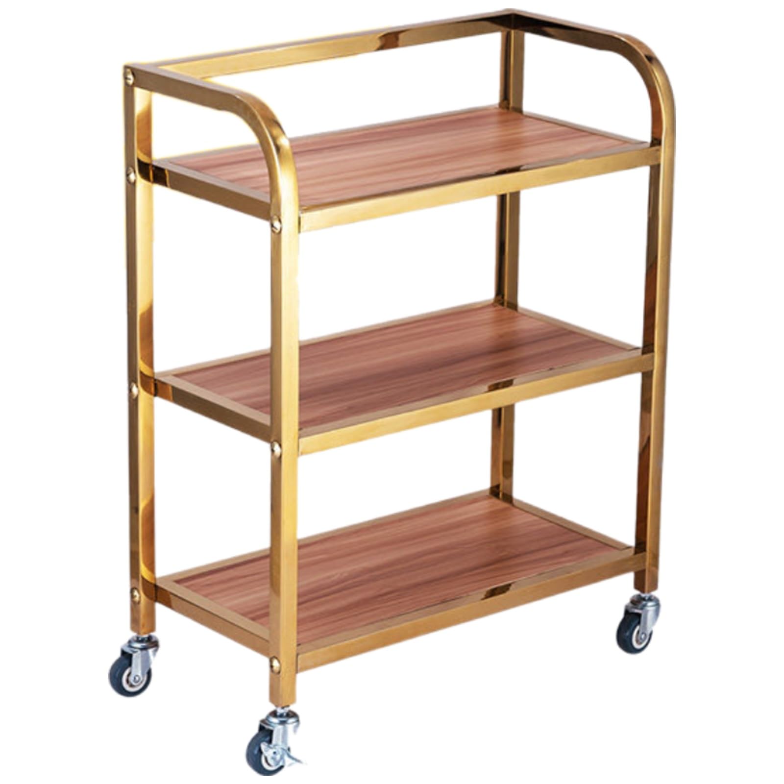 Carrello Mobile a 3 Ripiani per Il Servizio di Alimenti, scolapiatti in Acciaio Inox con Ruote, Carrello per servire Hot Pot, Carrello per Bevande con Ruote con Freno per ristoranti e serviz