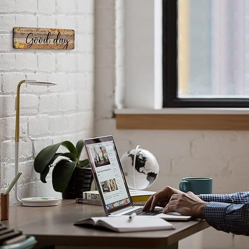 Miniatura 4 de Decoración de pared de granja  It's A Good Day to Have A Good Day  Placa inspiradora de madera para colgar en la pared, letrero positivo