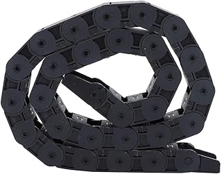 18mm X 25mm Length 1Meter Black Plastic Cable Wire Carrier Drag Chain Towline R38 Bending Radius Bridge Type Opening for 3D Printer and CNC Machines