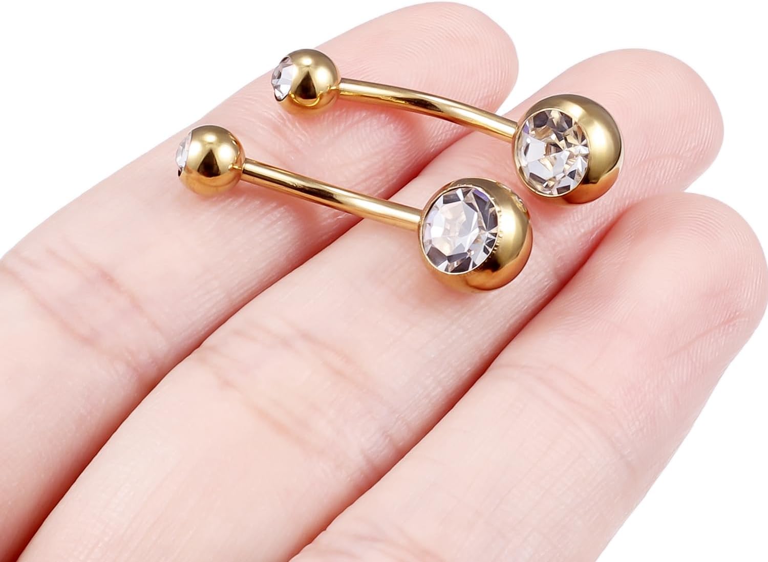Belly Button Rings Surgical Steel Internally Threaded Belly Button Ring 10MM/12MM/14MM/16MM Navel Rings for Women 14G Long Bar Navel Piercing Jewelry - Image 4