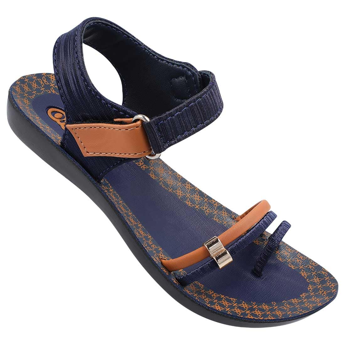 WALKAROO Stylish Sandals For Girls - Trendy|Light Weight and Comfortable|WK617- Blue Tan (B0D66GZMCM) Amazon Price History, Amazon Price Tracker