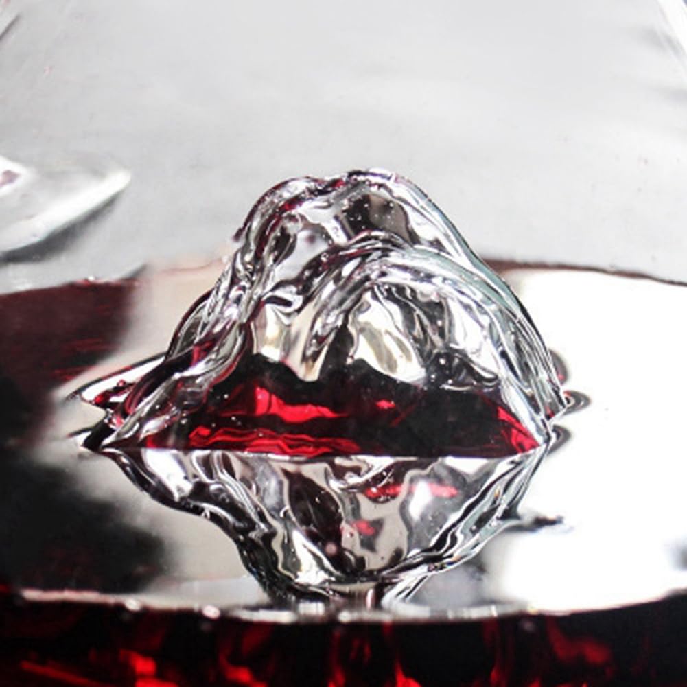 Decantador de vino con decantador, cristal soplado a mano sin plomo, tapa de acero inoxidable, filtro, imprescindible para fiestas y cumpleaños