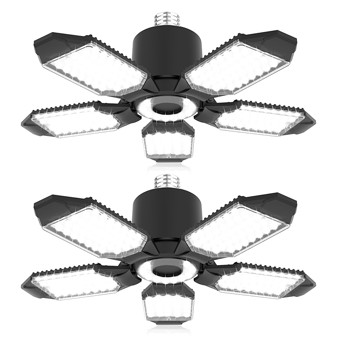 LED车库灯，180W 18000LM，6500K日光，5+1可变面板设计