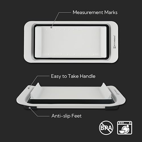 Miniatura 5 de KITCHENDAO Mantequillera hermética con tapa para encimera y refrigerador, recipiente grande para mantequilla, fácil de recoger, apto para