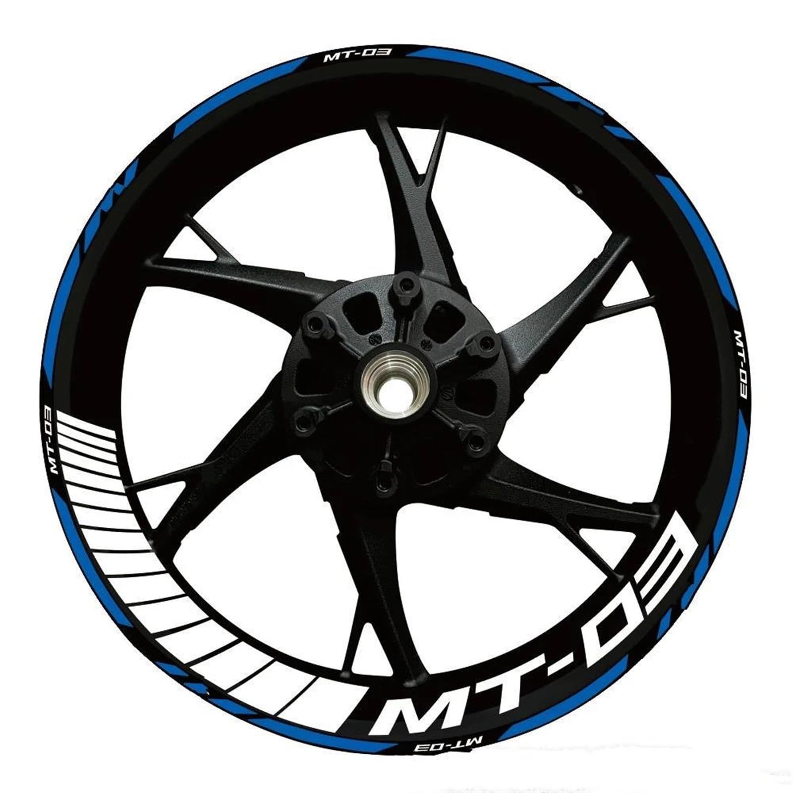 Piwine Style 4 Stickers Motorcycle Wheel Stickers Reflective Decals Rims For Yamaha Mt-03 Mt 03 Mt03 2020-2022(Style 4)