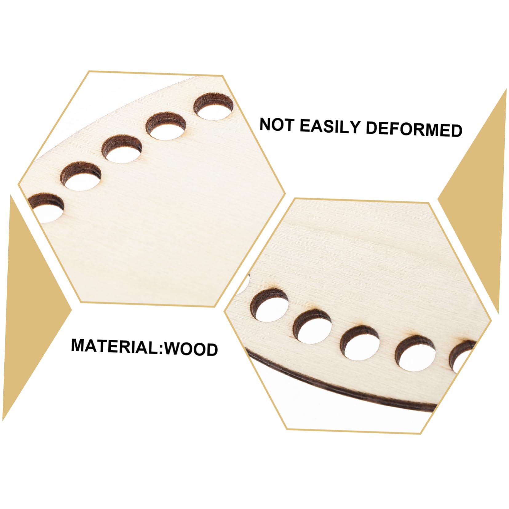 Angoily 2pcs Crochet Basket Bottoms Wooden Knitting Base for Bag Weaving DIY Craft and Replacement Tool