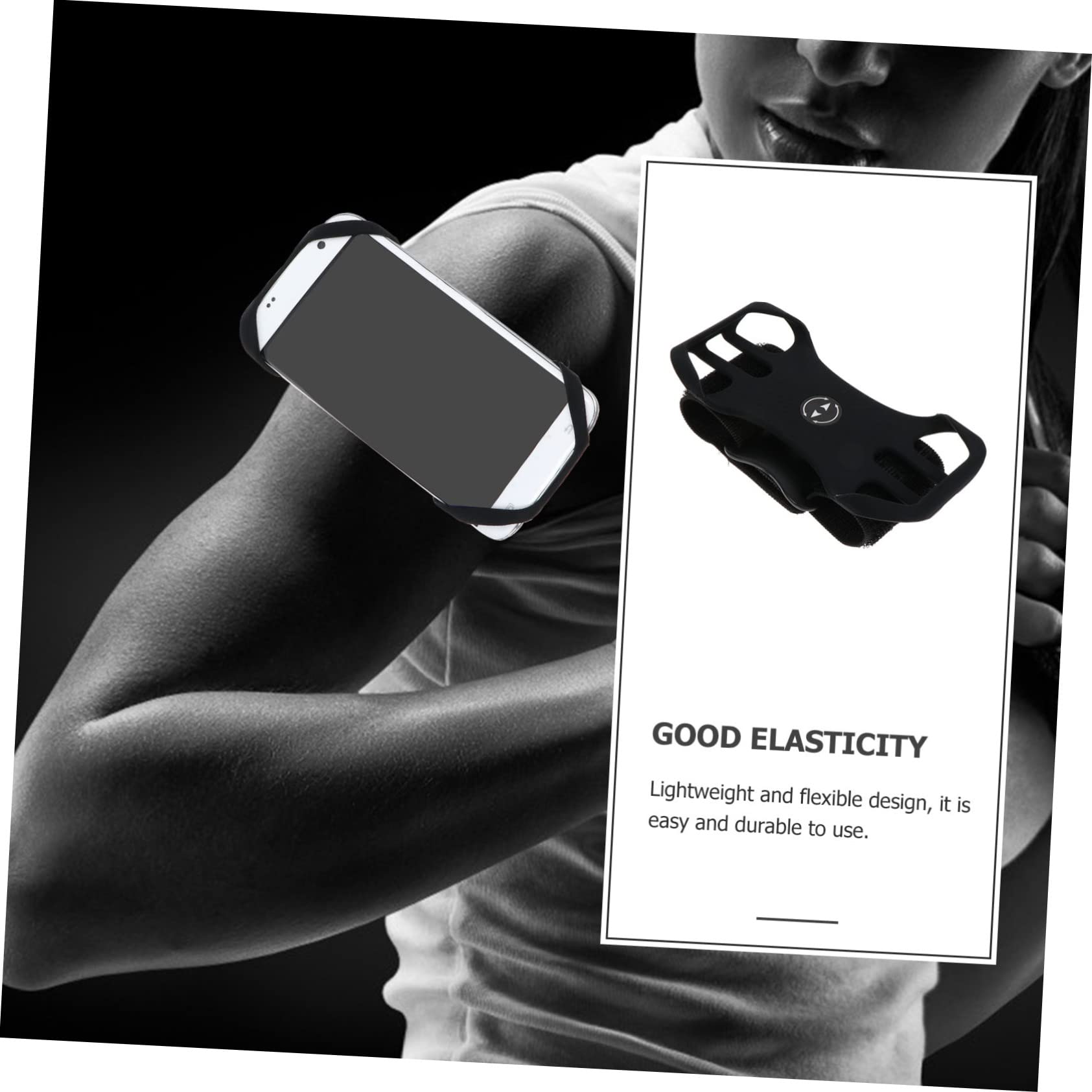 Gadpiparty 2sätze Detachable Sport Handyarmtasche Wasserdichter Handytasche Für Joggen Radfahren Und Fitness Atmungsaktives Material Verstellbar Schwarz