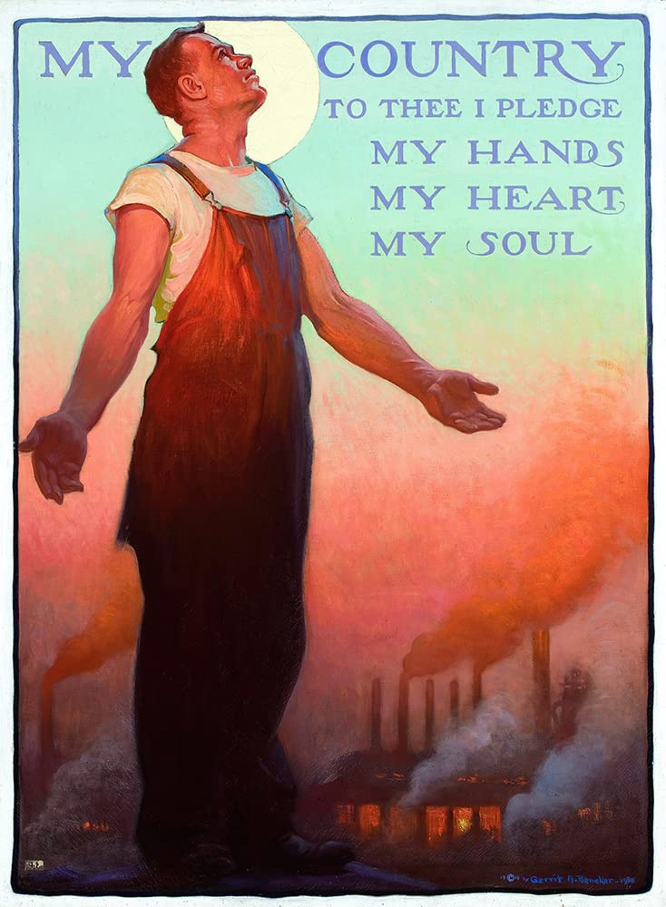 ArtDirectMy Country (1918) 15x20 UnFramed Museum Art Print Poster Ready for Framing by Gerrit Albertus Beneker (American, 1882-1934)