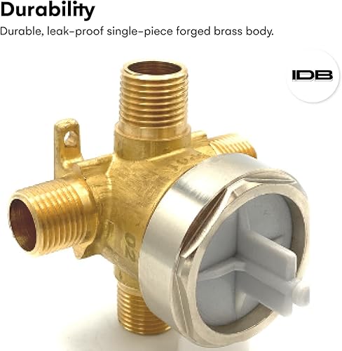 Miniatura 4 de Wood Grip | Grifo de ducha Válvula Desviadora Integrada | Válvula Desviadora de Ducha | Fregadero de Baño Bajo Montaje | Divisor de Cabezal de Ducha