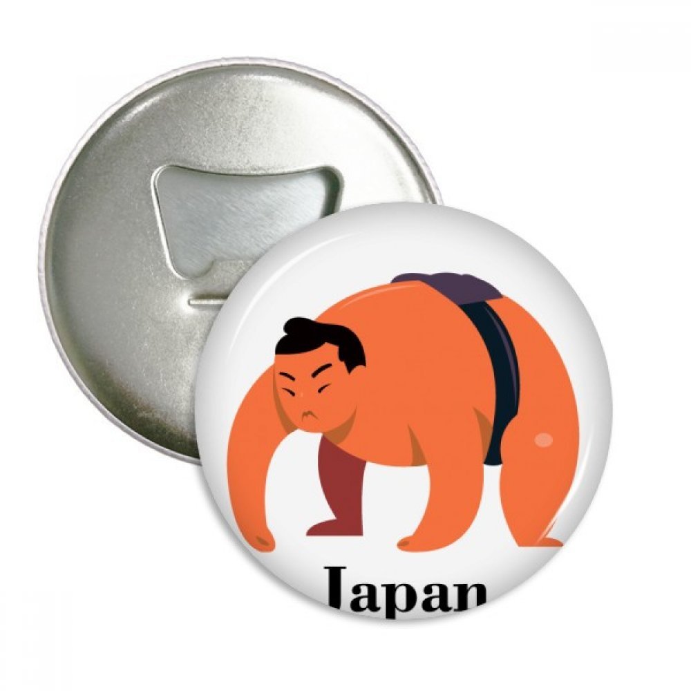 Décapsuleur sumo japonais aimant de réfrigérateur badge bouton rond 3 pcs