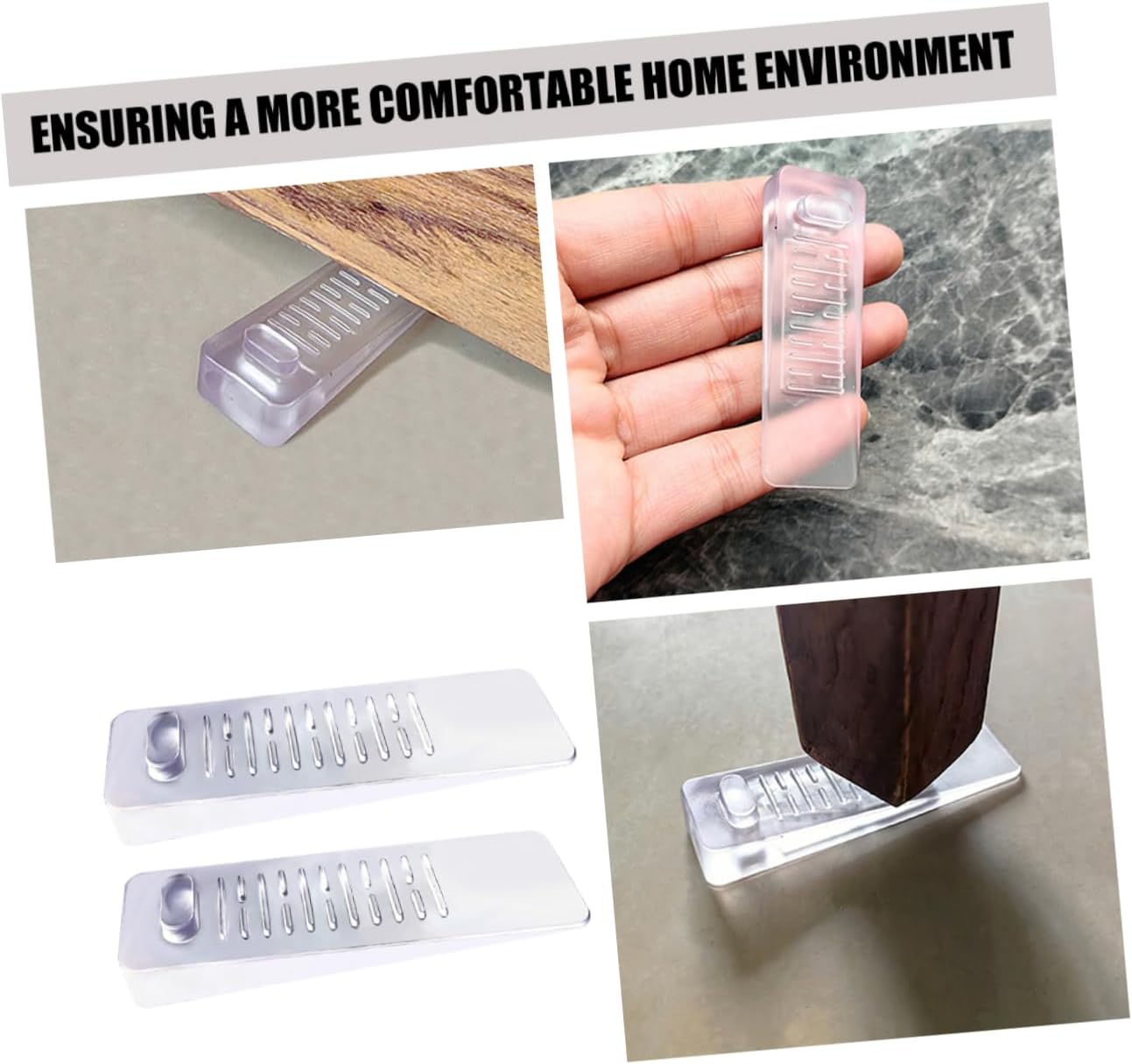 8pcs Stackable PVC Leveling Shims for Furniture and Doors