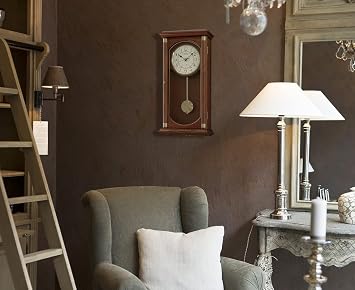 Seiko Rectangular Wall Clock with Pendulum and Dual Chimes